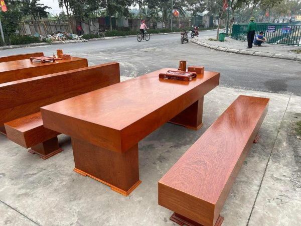 Bộ Bàn Ghế K3 Gỗ Hương Đá Đỏ