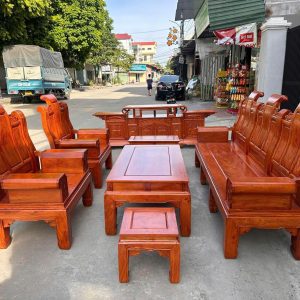 Âu á gỗ hương đá + kệ tivi